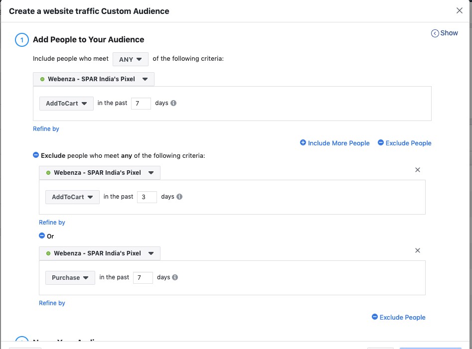 Facebook Website Traffic Custom Audience
